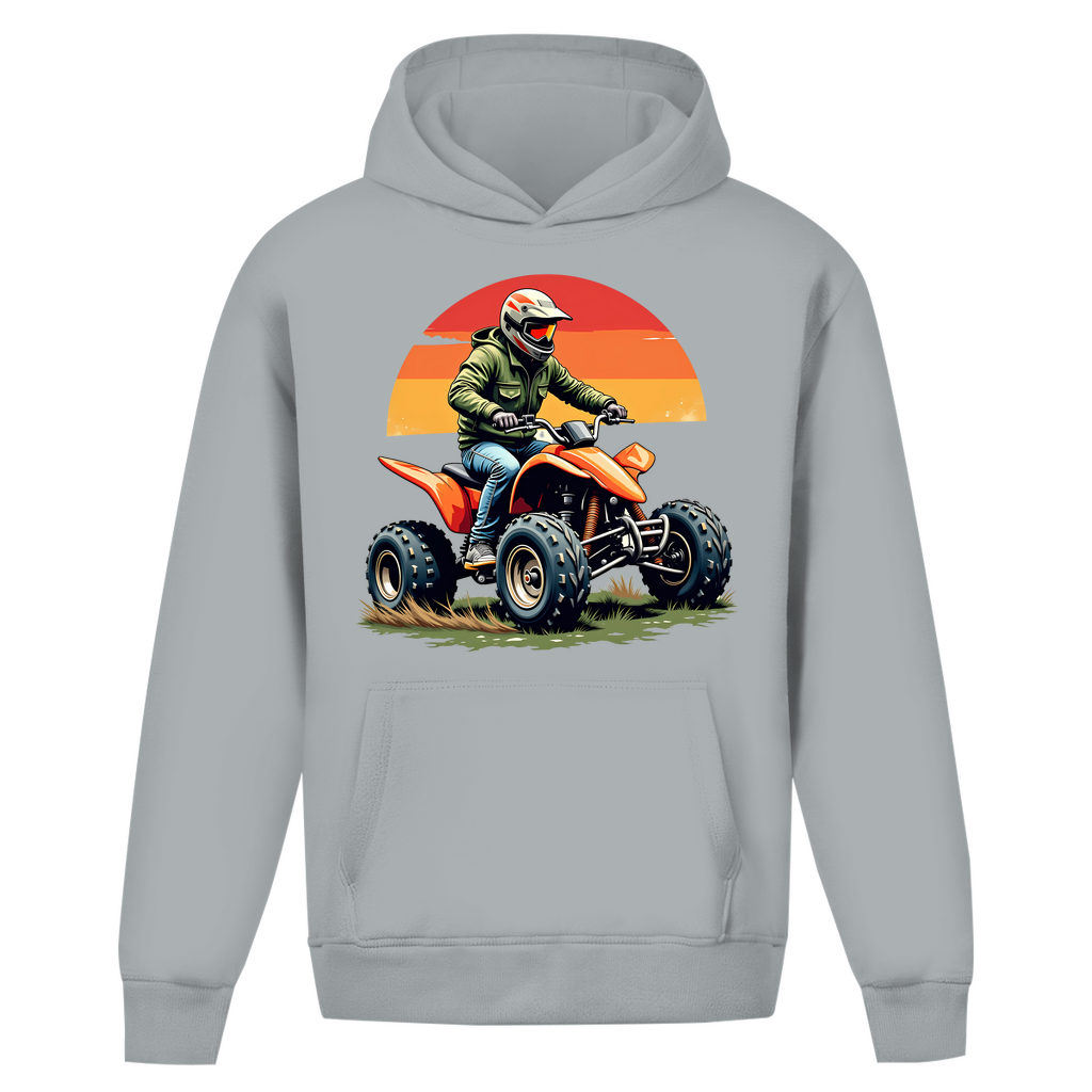 Oversize Hoodie Without Drawstring Quad Retro