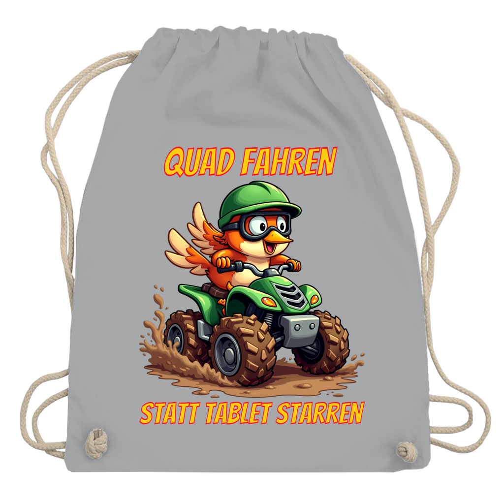 Gym bag Quad riding instead of staring at tablet