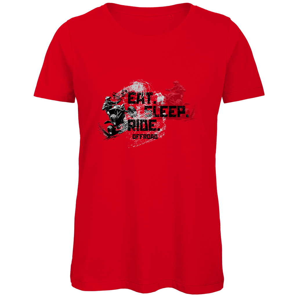 T-shirt bio premium pour femme Quad Eat Sleep Ride