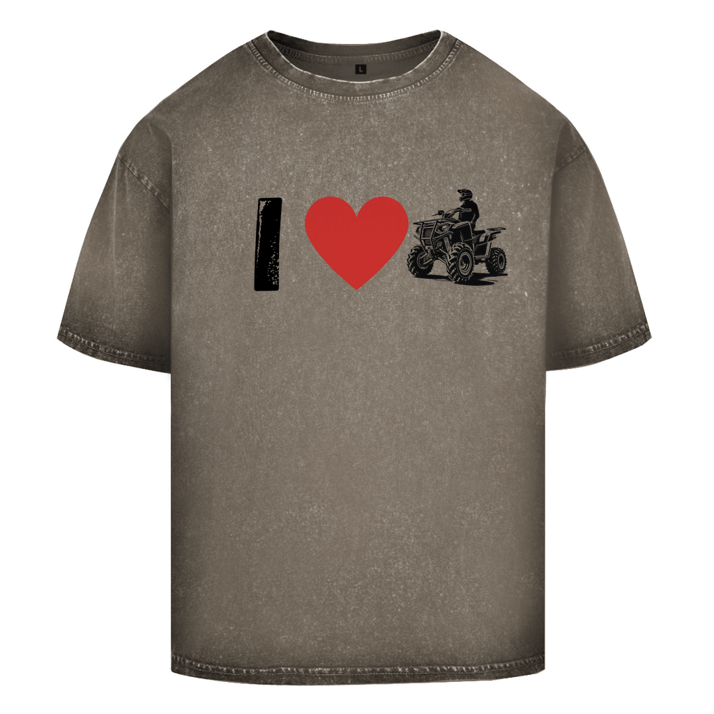 Oversized Washed T-Shirt I Love Quad