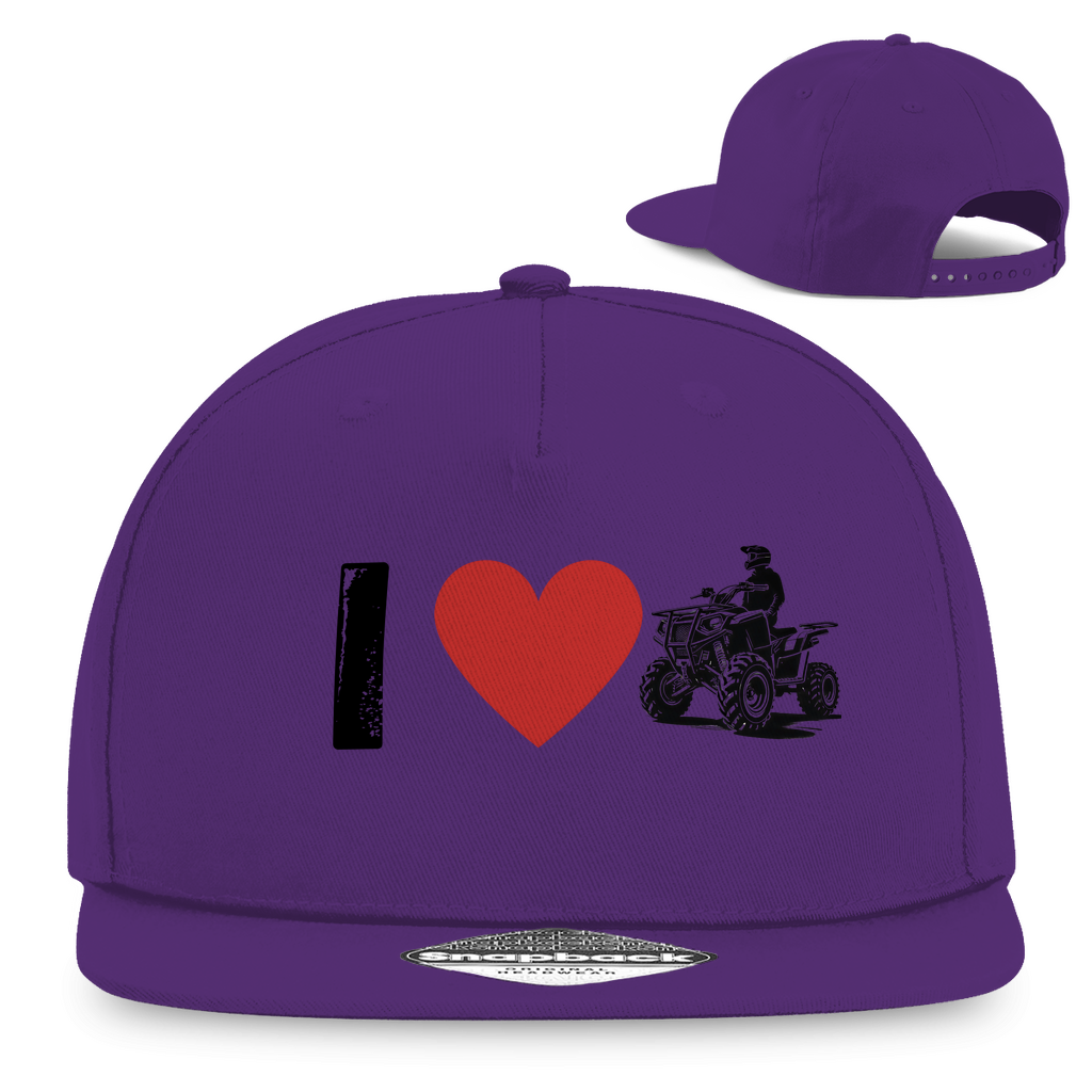 Snapback Rapper Cap I Love Quad
