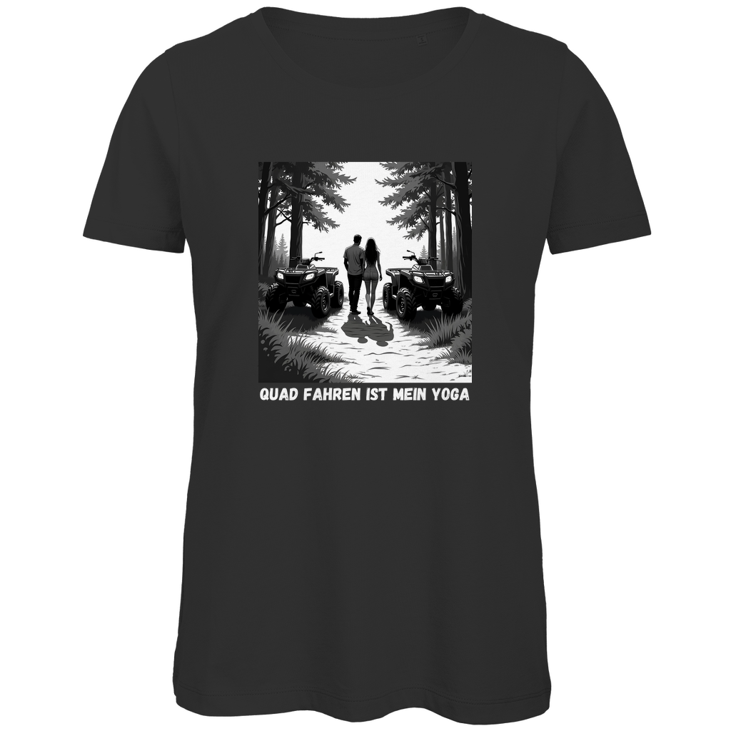 T-shirt bio premium pour femme Le quad est mon yoga