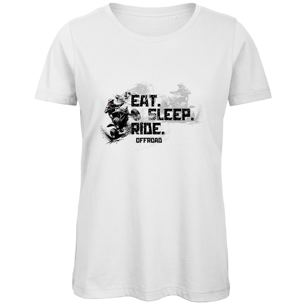 T-shirt bio premium pour femme Quad Eat Sleep Ride