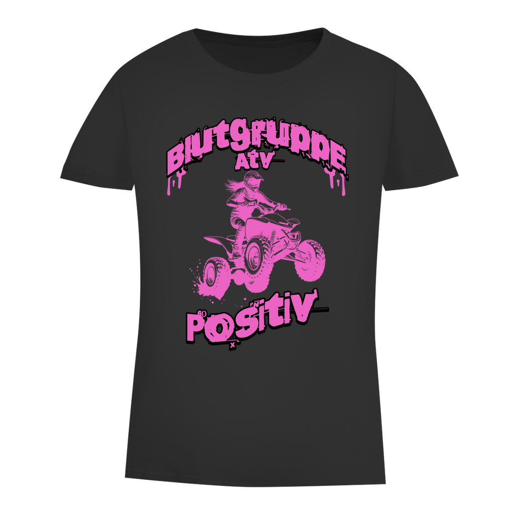 Damen Premium Bio T-Shirt Quad Blutgruppe ATV Positiv
