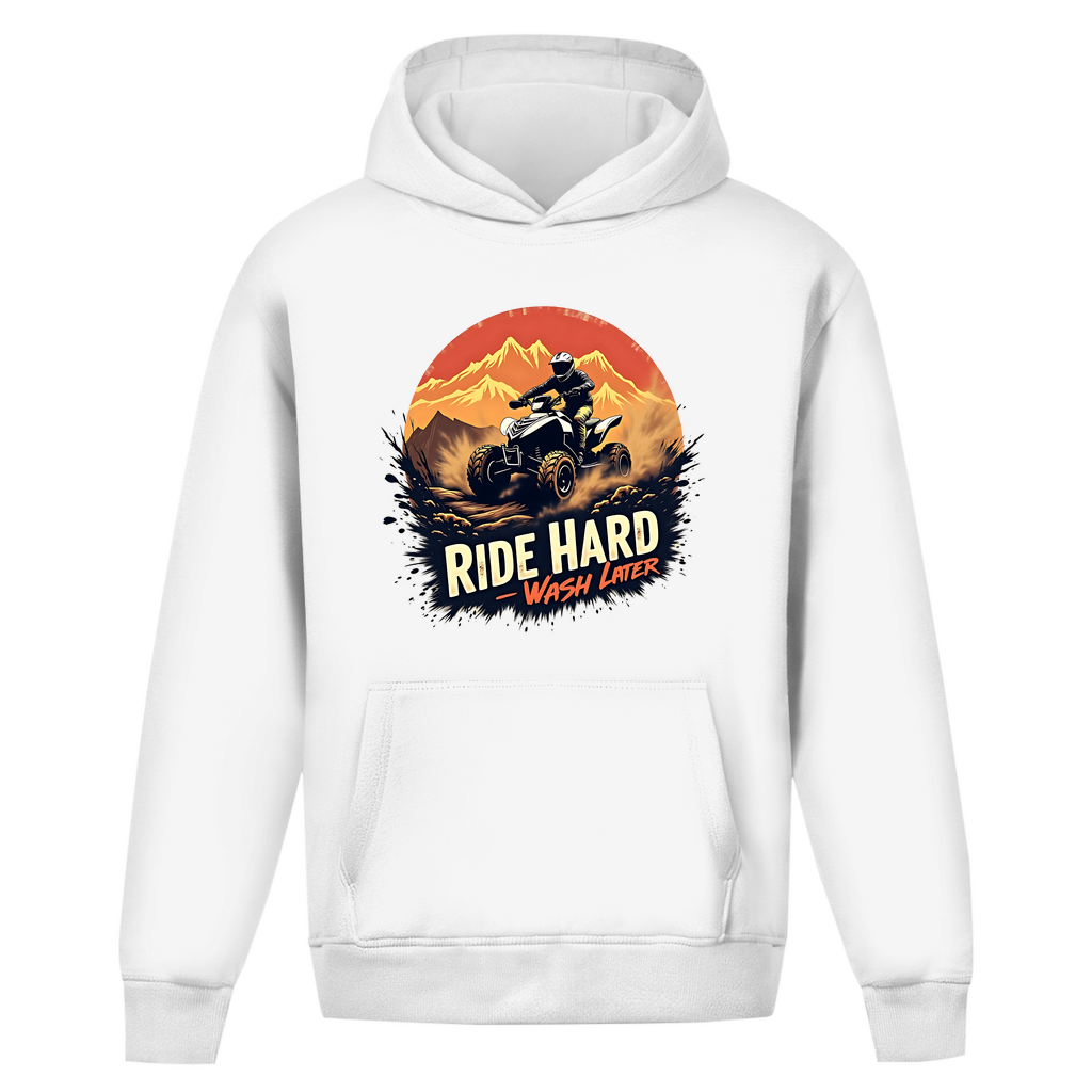Sweat à capuche oversize sans cordon de serrage Quad Ride Hard