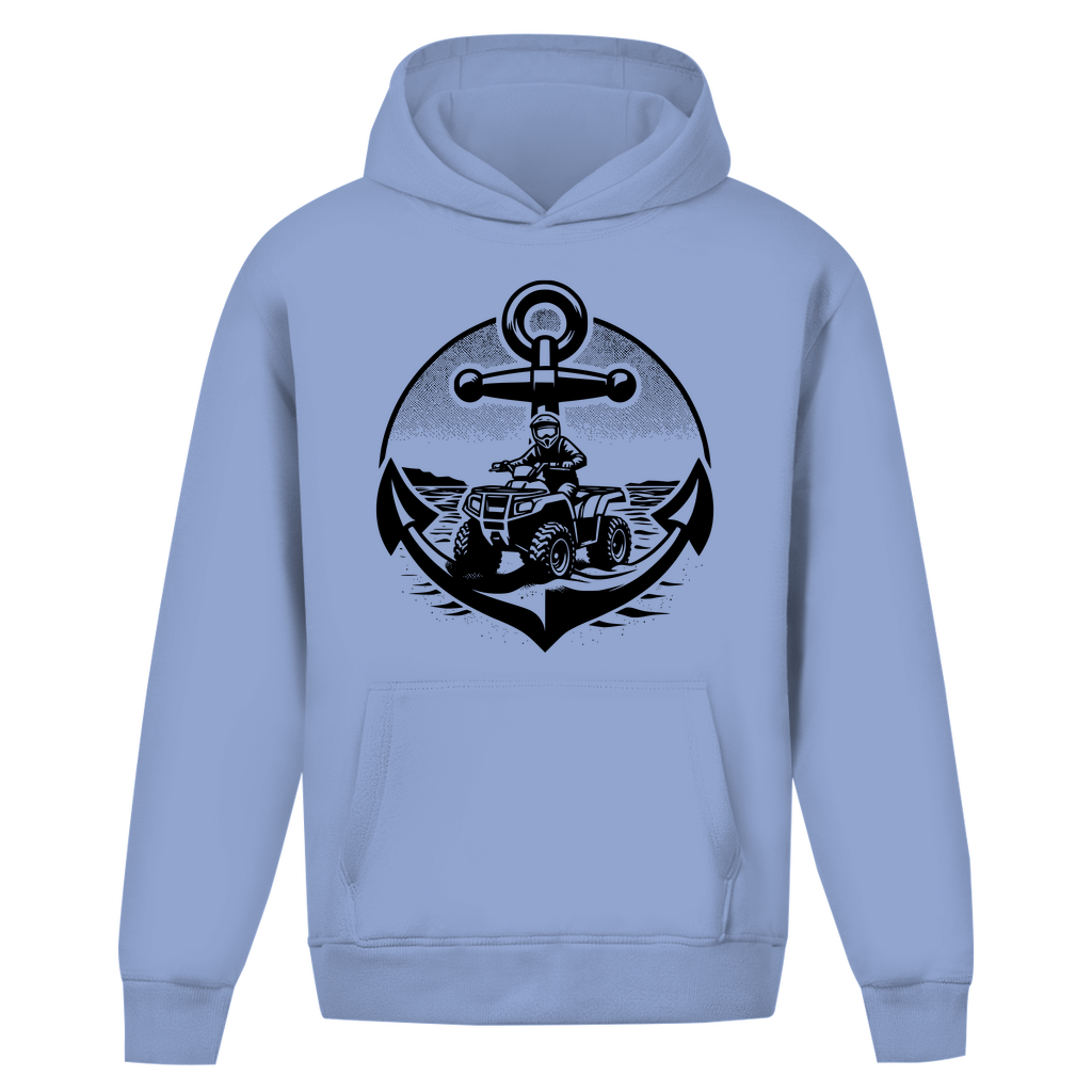 Sweat à capuche oversize sans cordon de serrage Quad Anchor