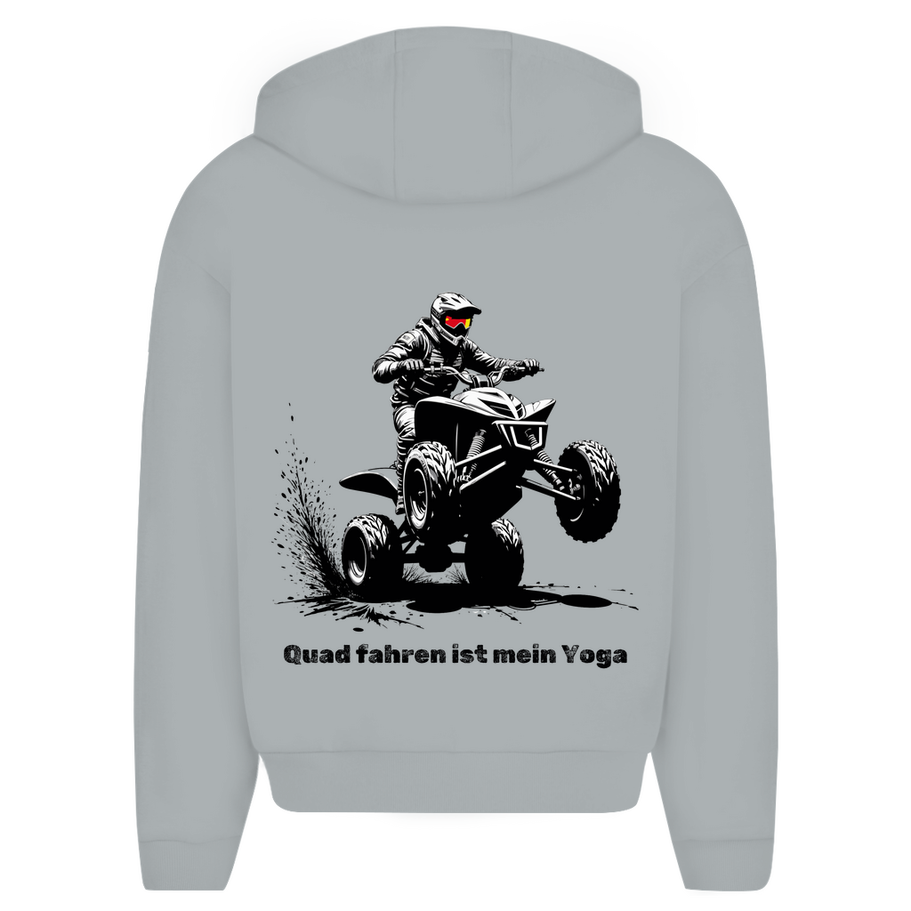 Oversize Zipper Hoodie Quad fahren ist mein Yoga