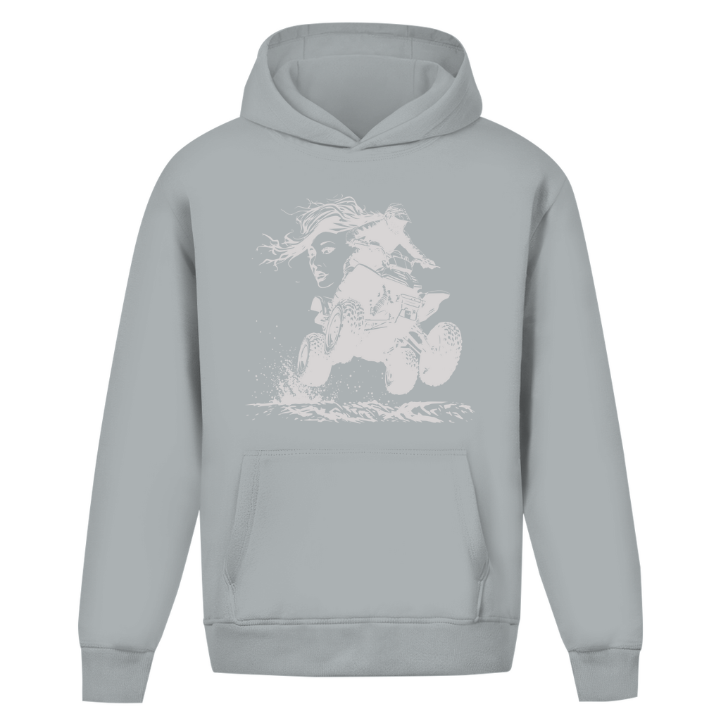 Sweat à capuche oversize sans cordon de serrage Quad FunLady