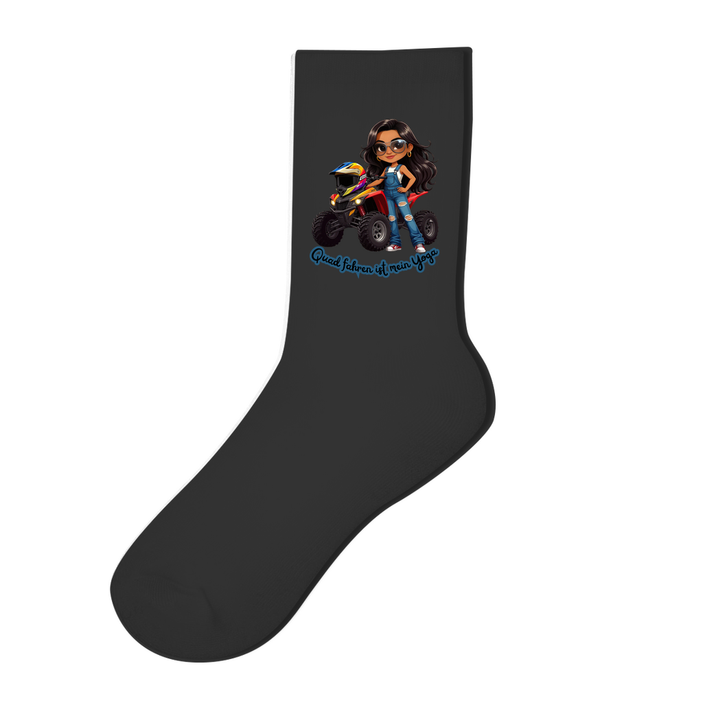 Baumwolle Socken Quad fahren ist mein Yoga
