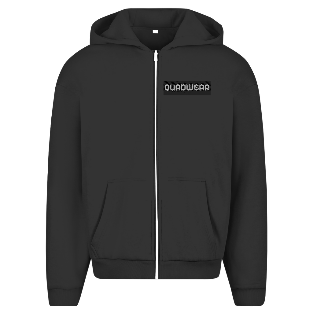 Oversized Zipper Hoodie Quad Skull