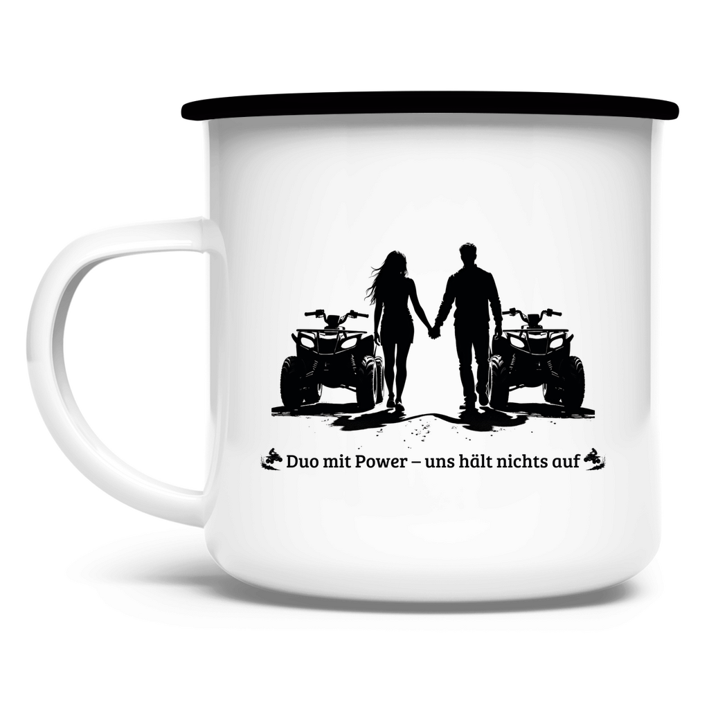 Emaille Tasse Quad Duo mit Power