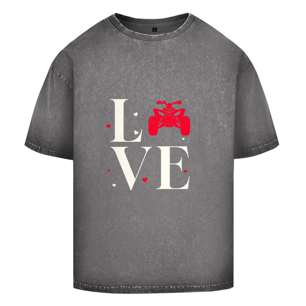 Oversize Washed T-Shirt Quad Love