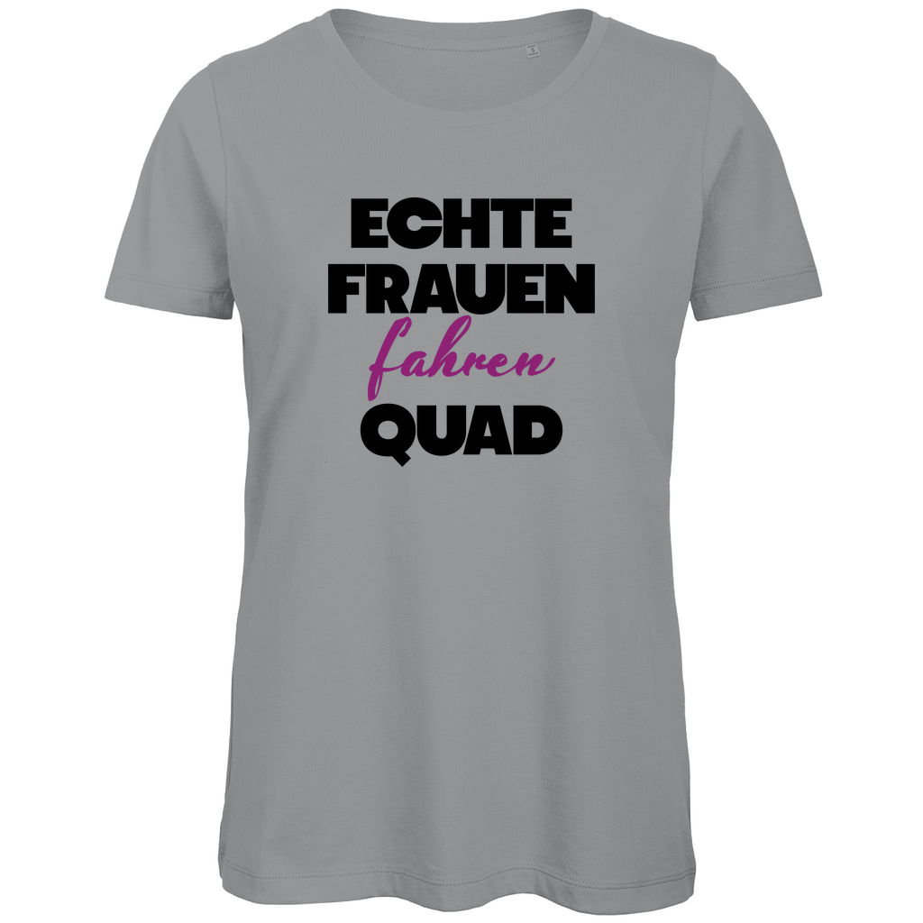 Damen Premium Bio T-Shirt Echte Frauen fahren Quad