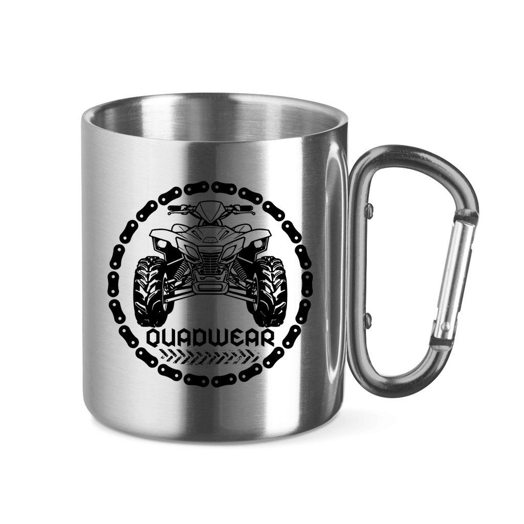 Edelstahltasse mit Karabinergriff Quad Offroad kennt kein Alter