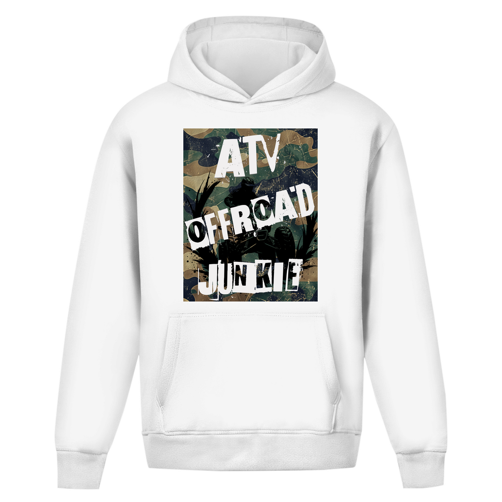 Sweat à capuche oversize sans cordon pour accro au VTT et au tout-terrain