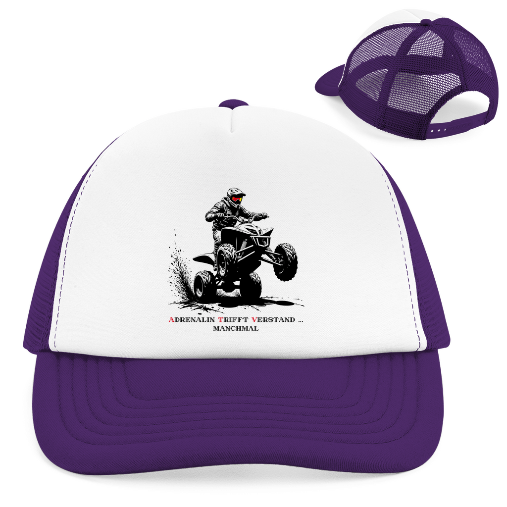 Casquette Trucker Rétro Quad L'adrénaline rencontre l'esprit... parfois