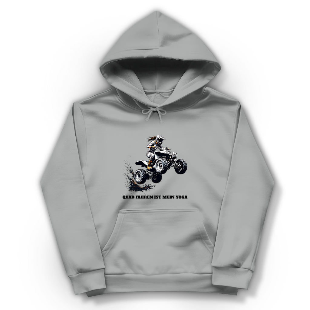 Sweat à capuche pour femme Le quad est mon yoga