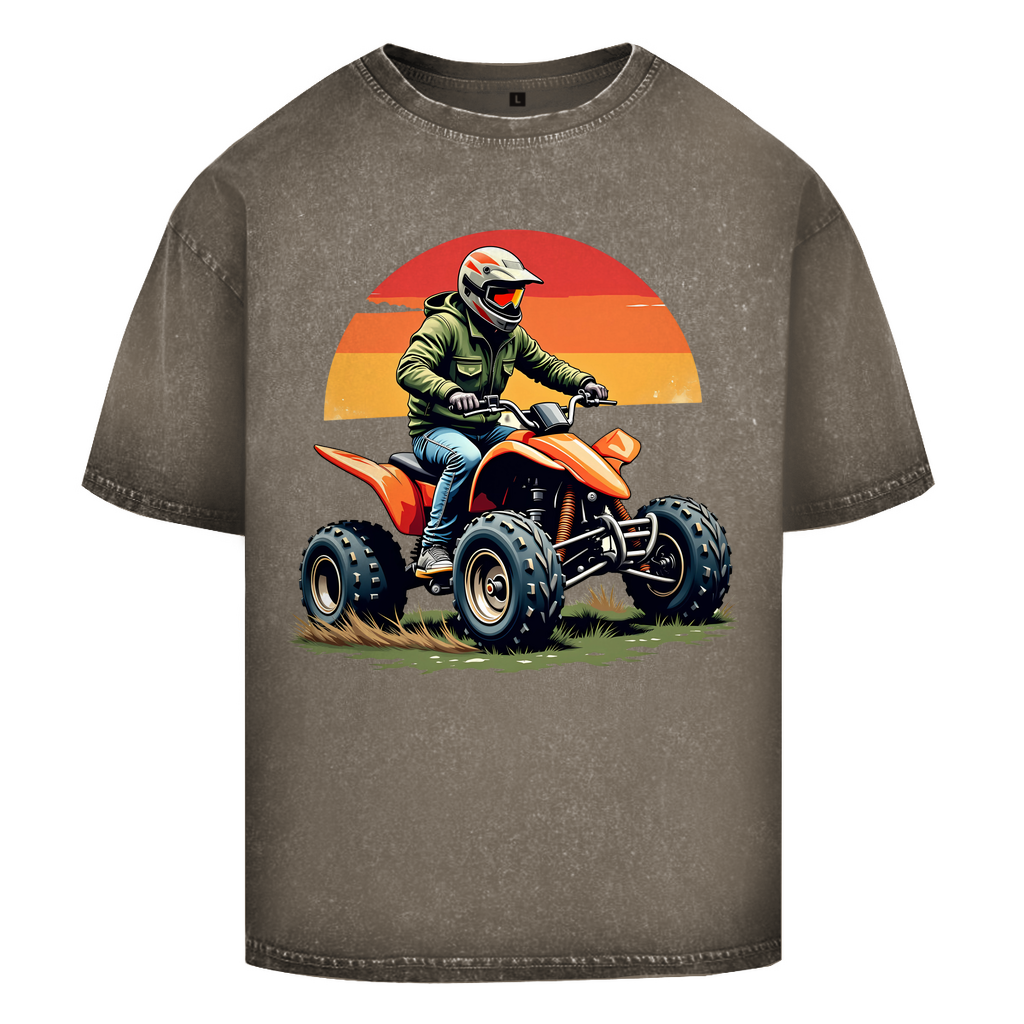 Oversized Washed T-Shirt Quad Retro