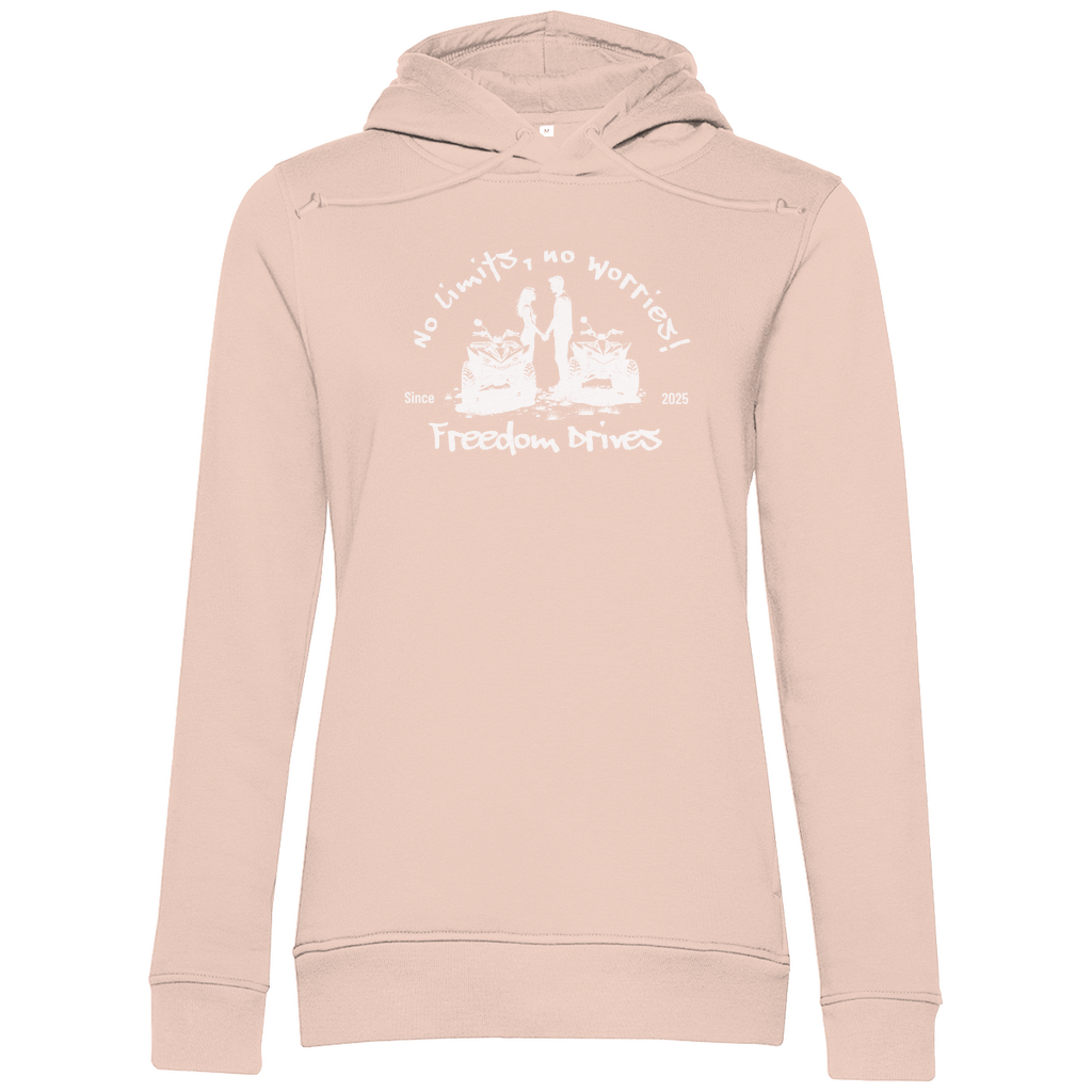 Sweat à capuche bio premium pour femme Quad No Limits, No Worries