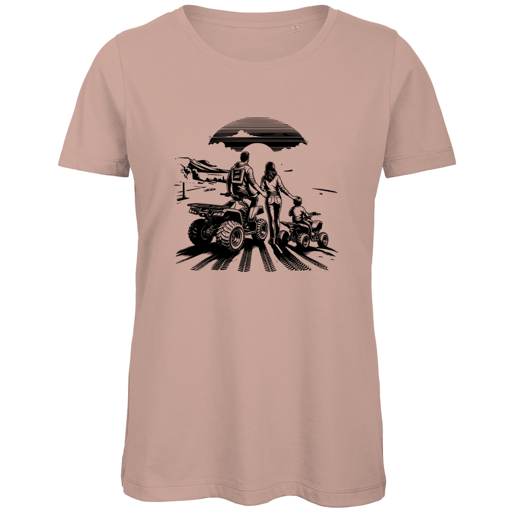 Damen Premium Bio T-Shirt Quad Familie