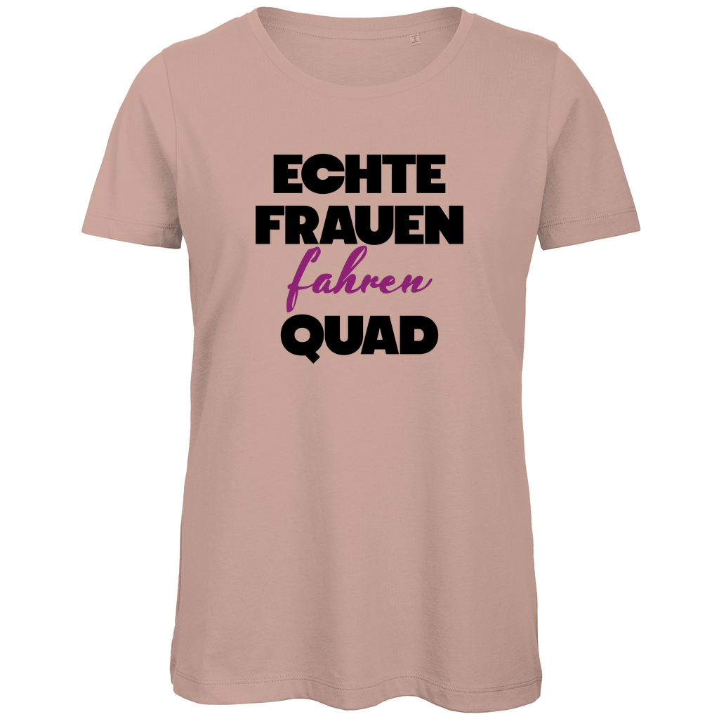Damen Premium Bio T-Shirt Echte Frauen fahren Quad
