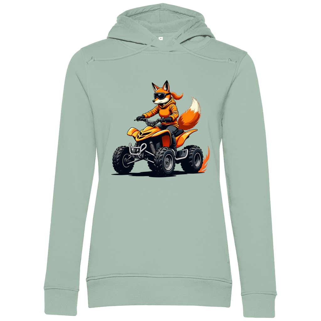 Sweat à capuche bio premium pour femme Quad FuchsLady