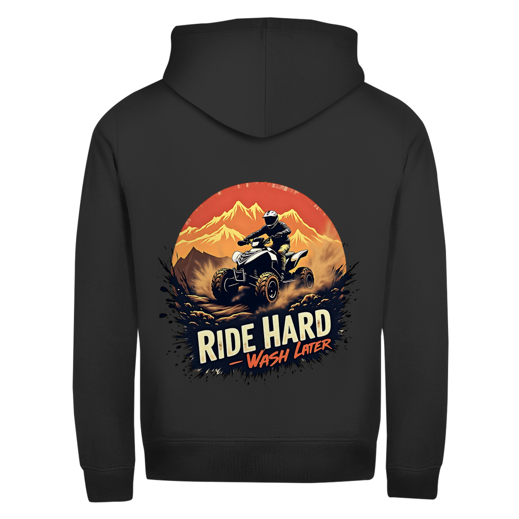 Unisex Zipper Hoodie Quad Ride Hard