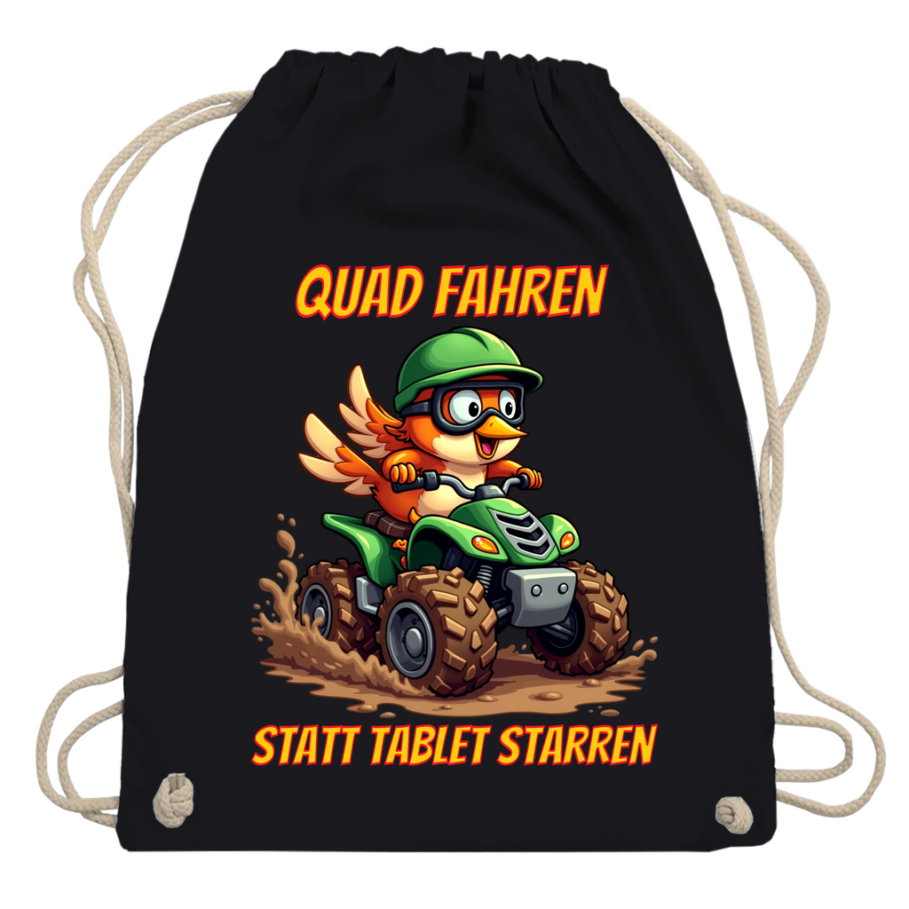 Gym bag Quad riding instead of staring at tablet