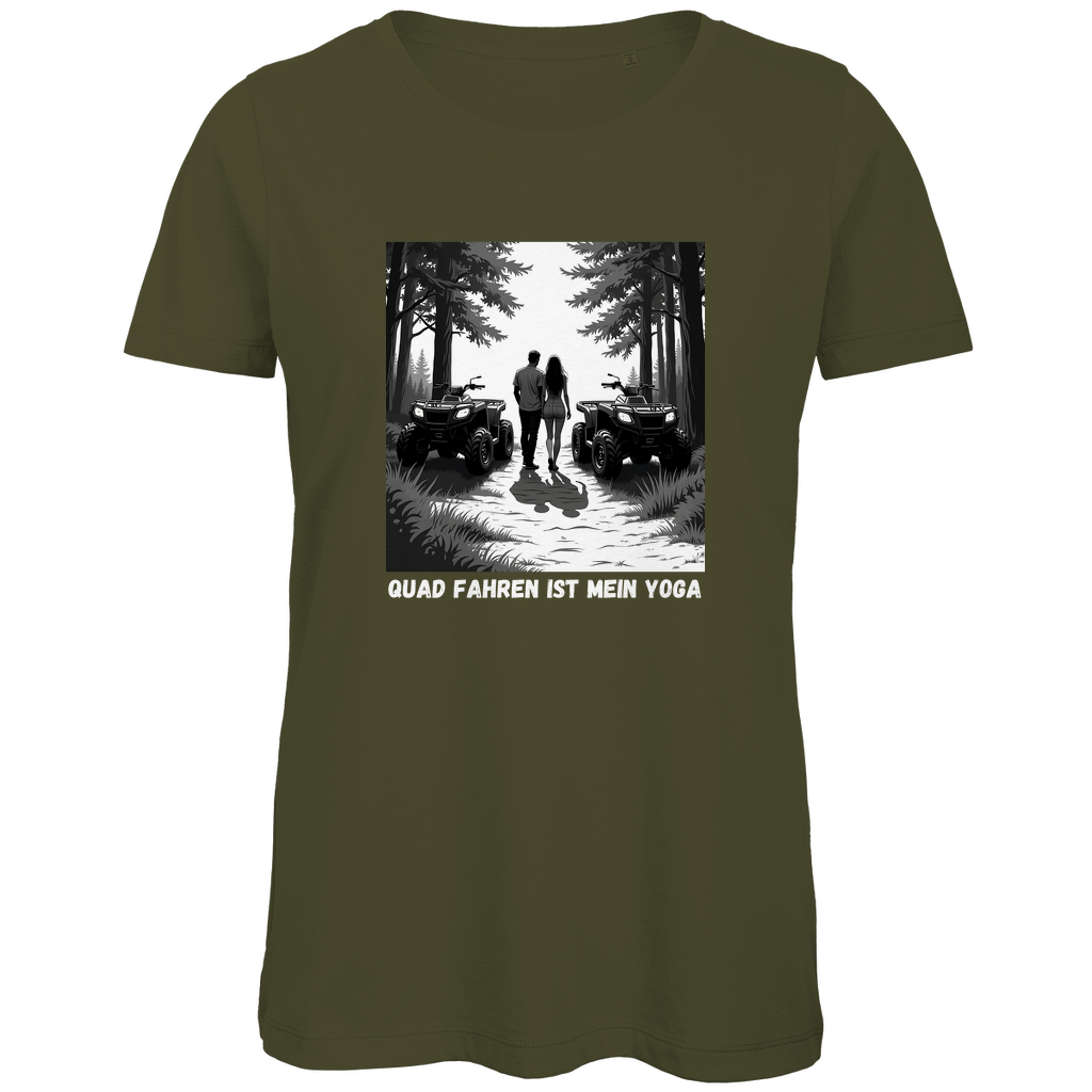 T-shirt bio premium pour femme Le quad est mon yoga