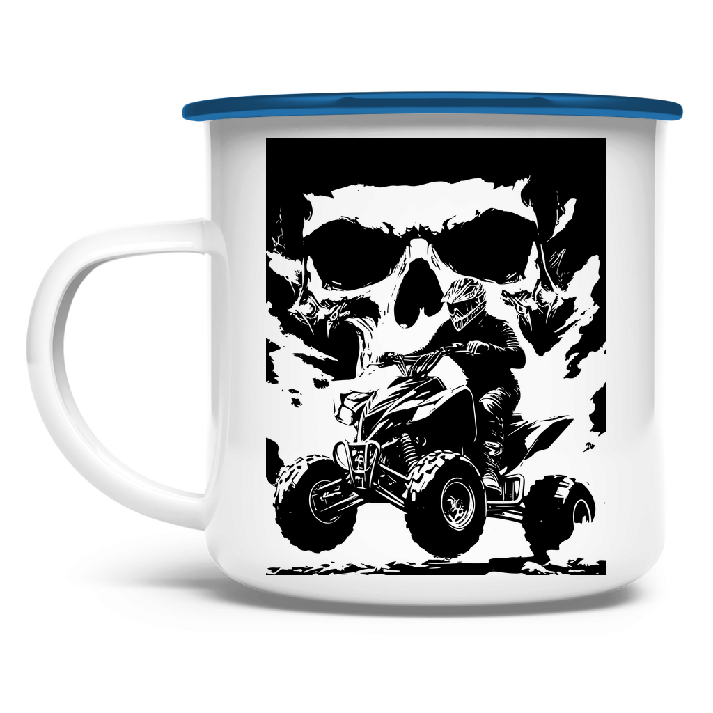 Enamel Mug Quad Skull