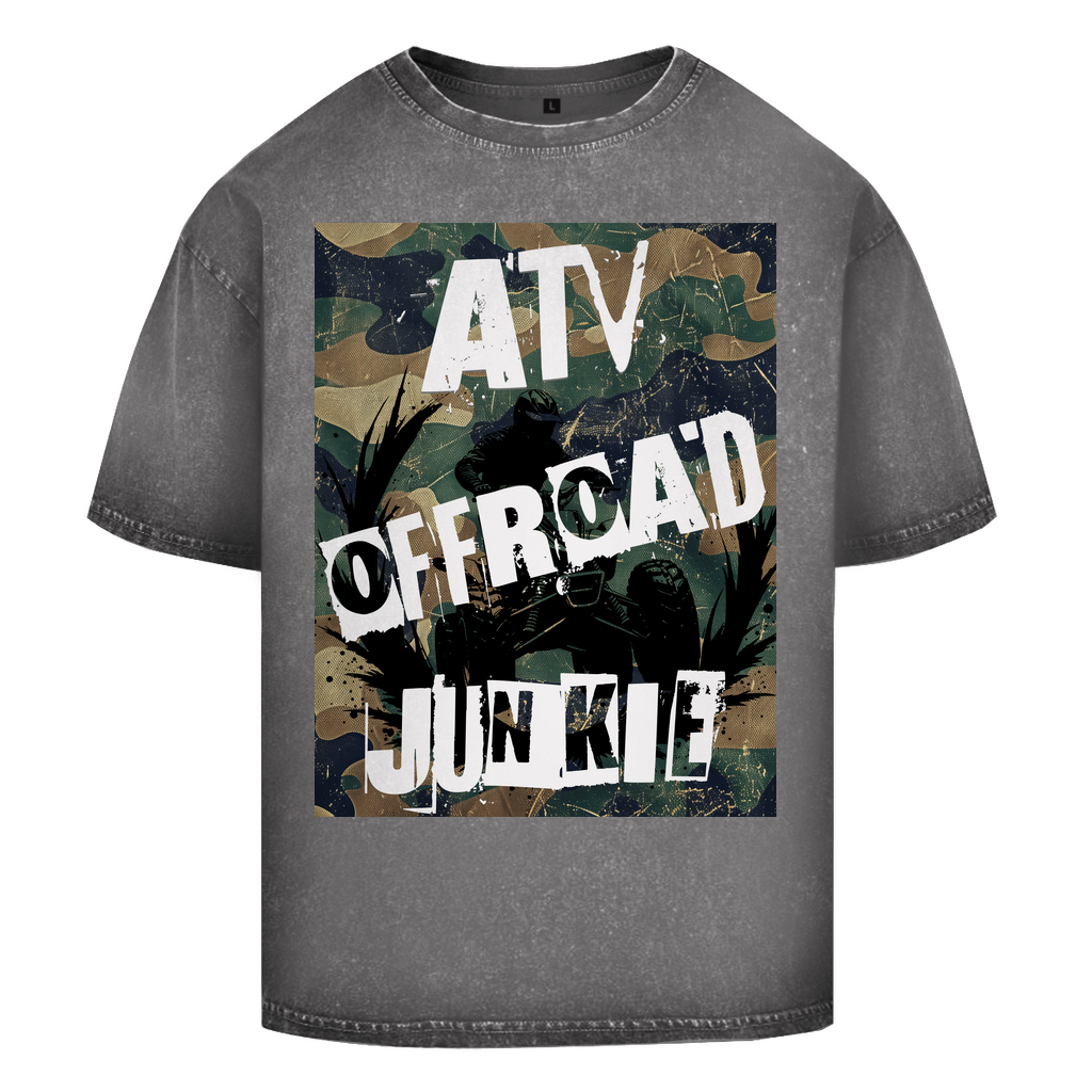 T-shirt délavé oversize pour accro au VTT et au tout-terrain