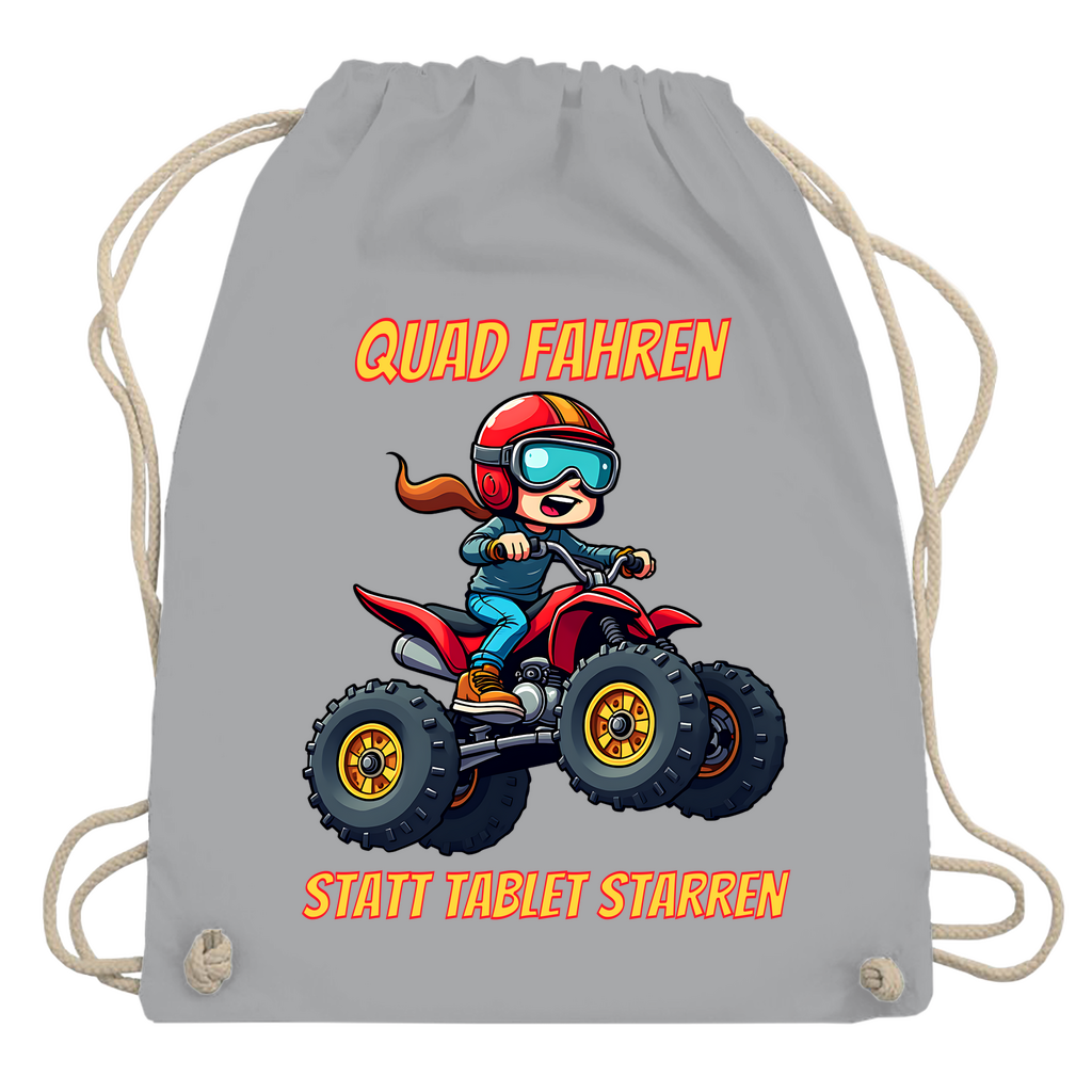 Turnbeutel Quad fahren statt Tablet starren