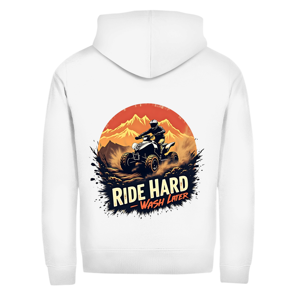 Unisex Zipper Hoodie Quad Ride Hard