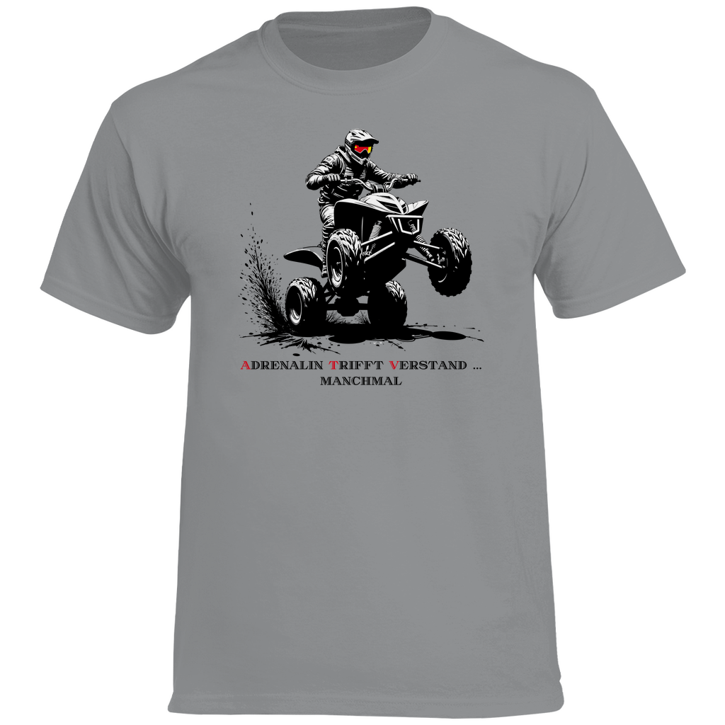 T-shirt Premium pour homme Quad L'adrénaline rencontre l'esprit... parfois