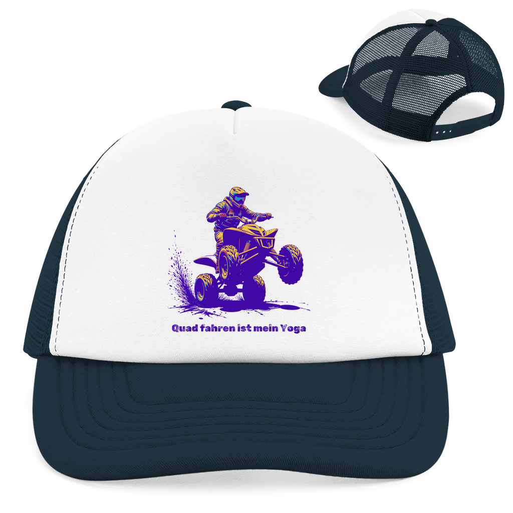 Casquette de camionneur rétro Le quad est mon yoga
