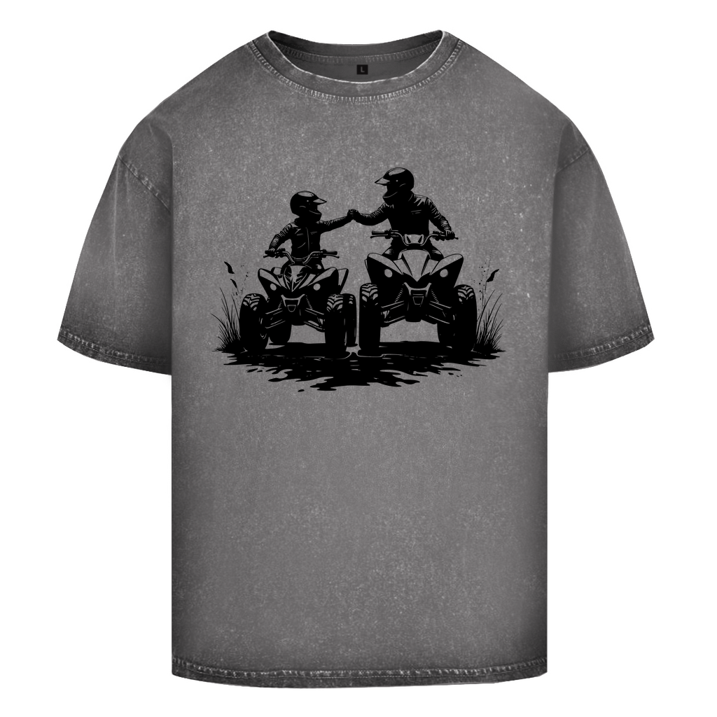 T-shirt délavé surdimensionné Quad Generation