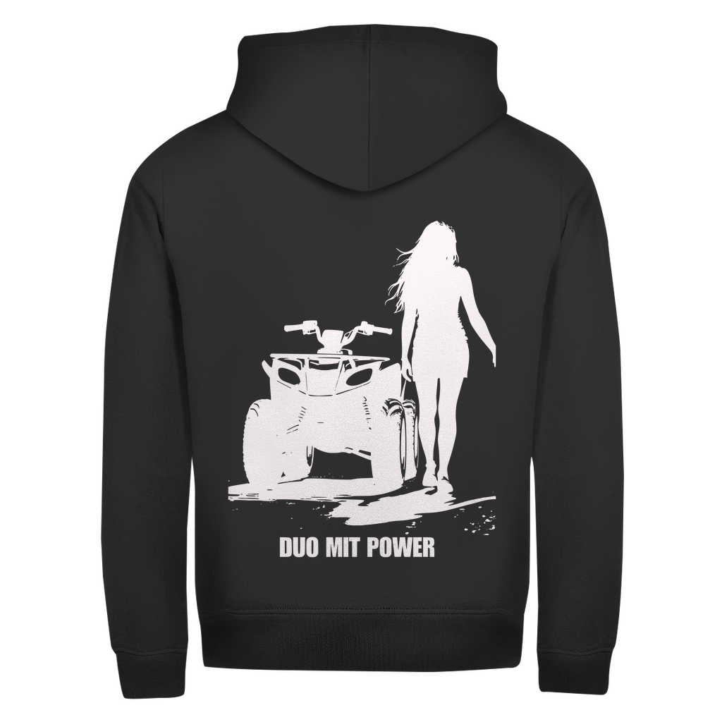 Unisex Zipper Hoodie Quad-Paar Duo mit Power