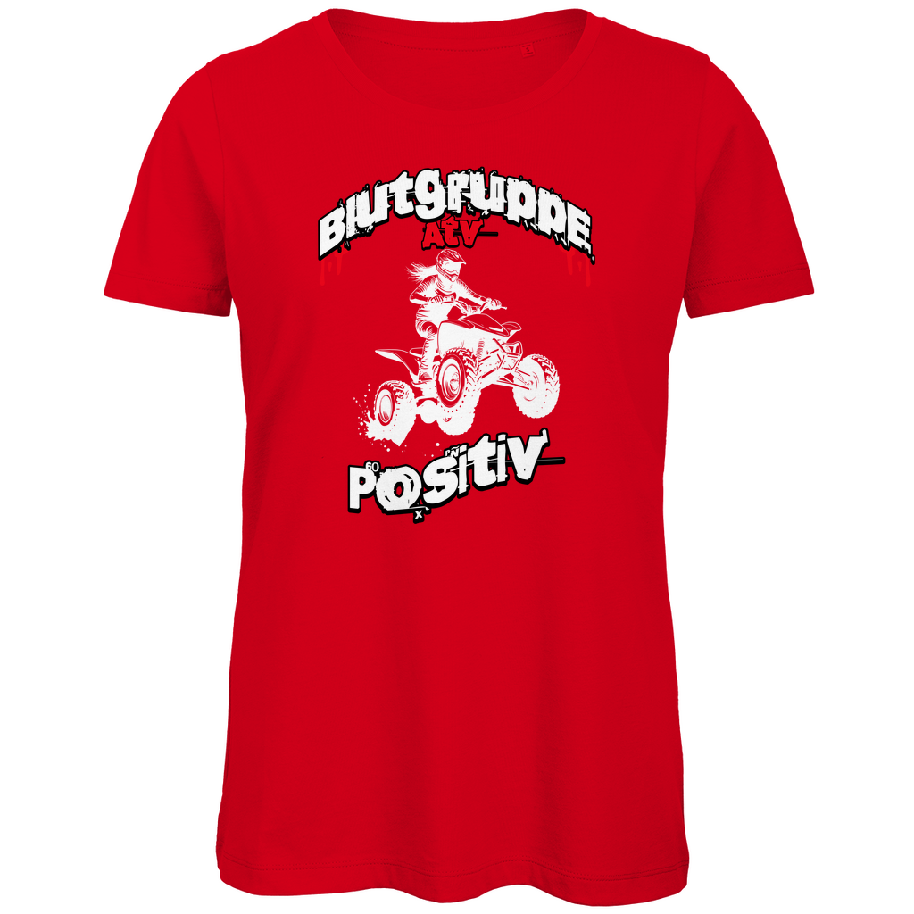 T-shirt bio premium pour femme, groupe sanguin Quad positif ATV