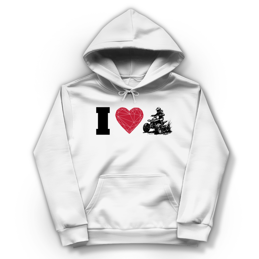 Damen Hoodie I Love Quad
