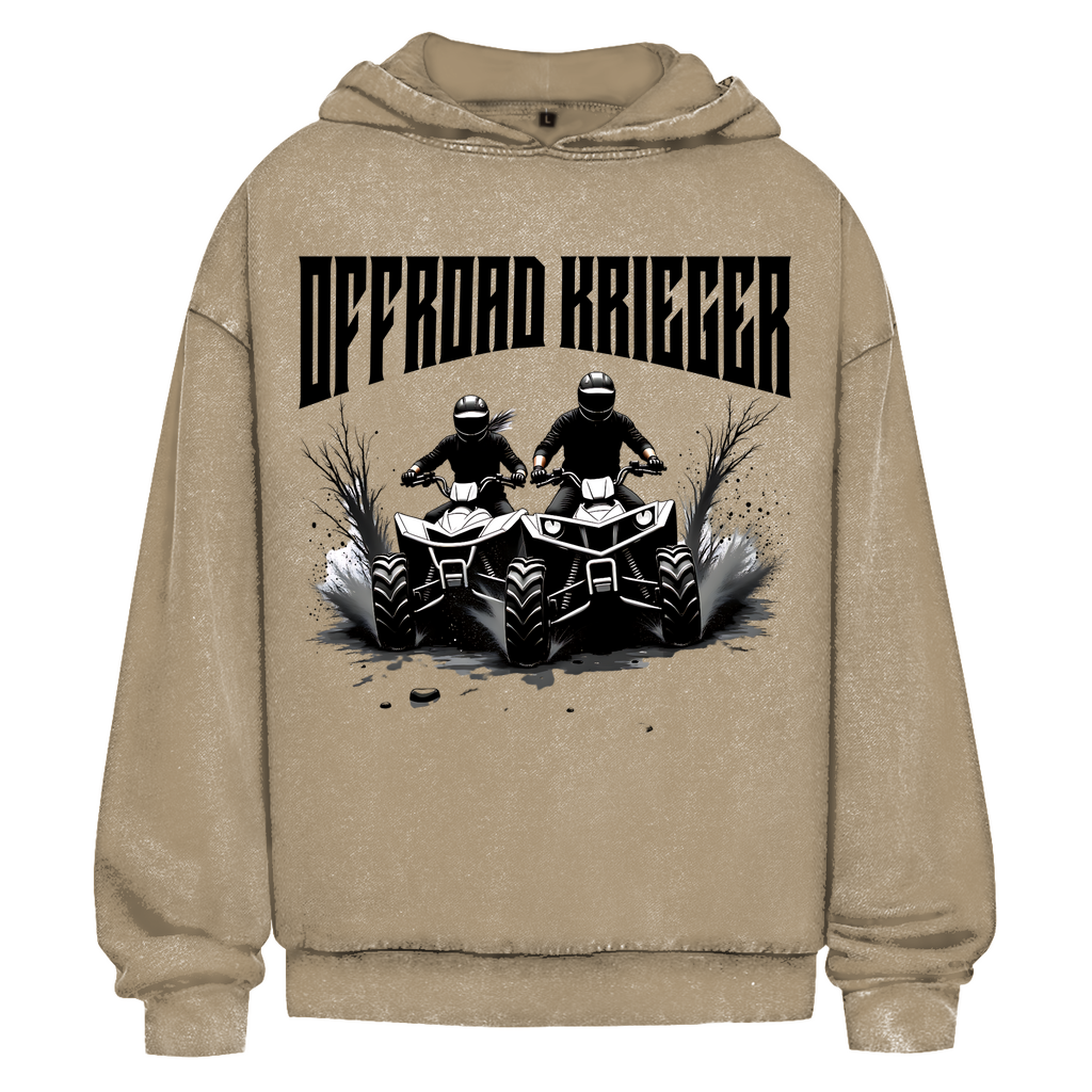 Oversize Washed Hoodie Quad Offroad Krieger