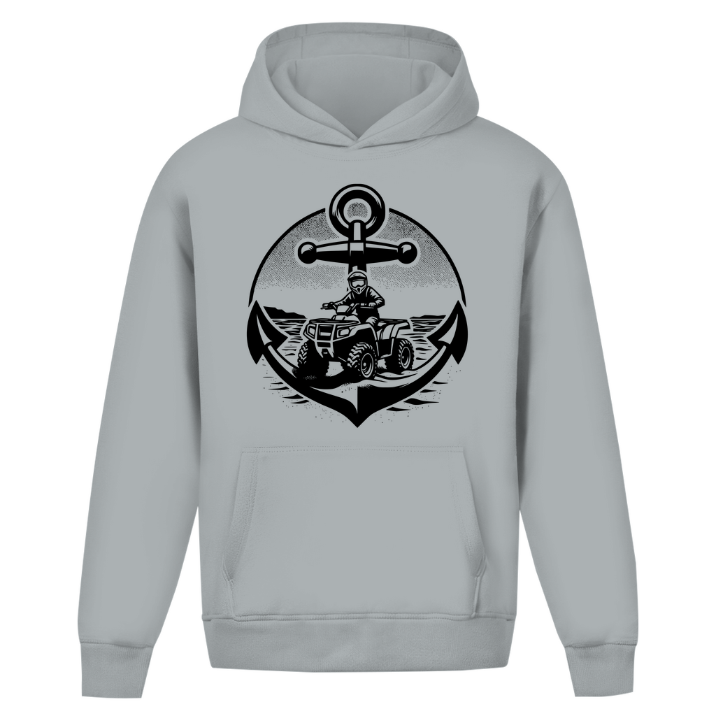Sweat à capuche oversize sans cordon de serrage Quad Anchor