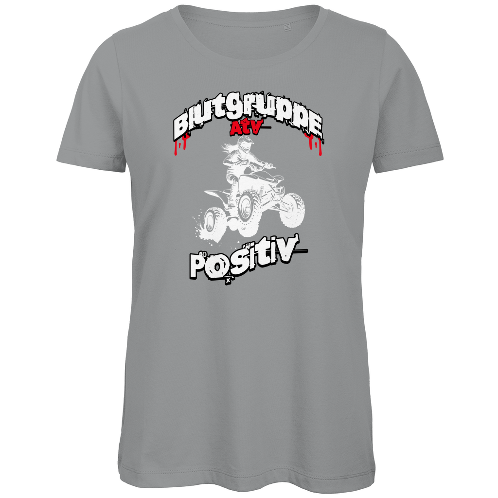 T-shirt bio premium pour femme, groupe sanguin Quad positif ATV