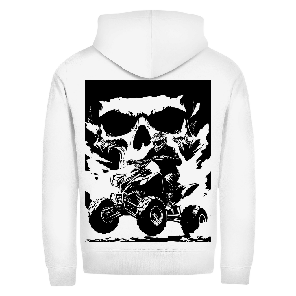 Unisex Zipper Hoodie Quad Skull