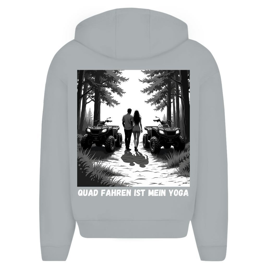 Oversize Zipper Hoodie Quad riding is my yoga