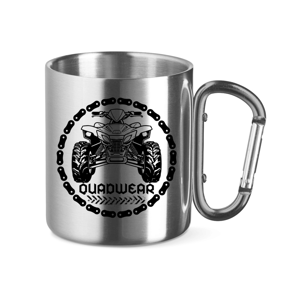 Edelstahltasse mit Karabinergriff Quad Offroad