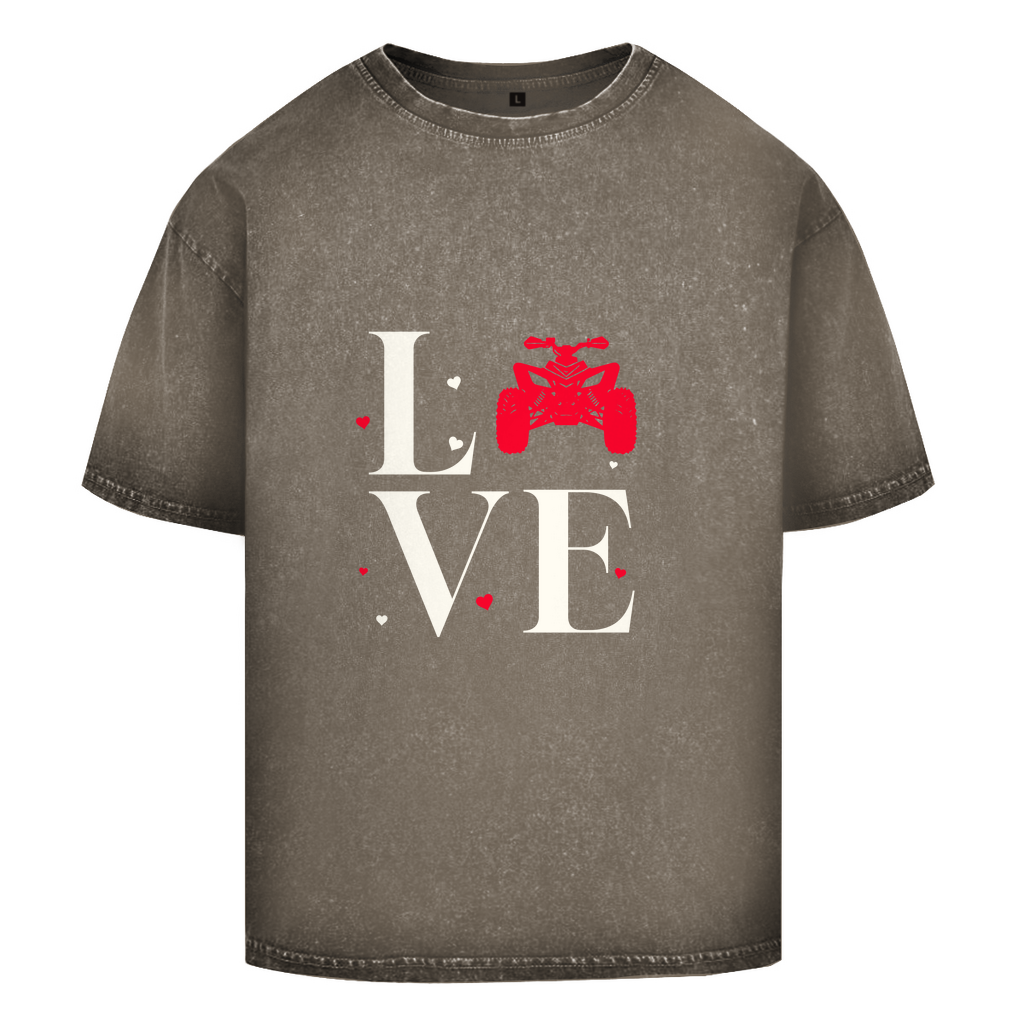 Oversize Washed T-Shirt Quad Love