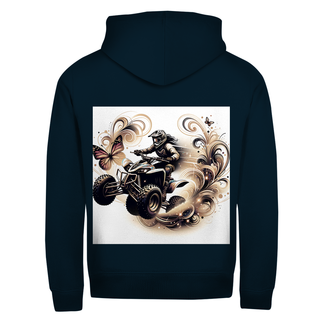 Unisex Zipper Hoodie Quad Butterfly