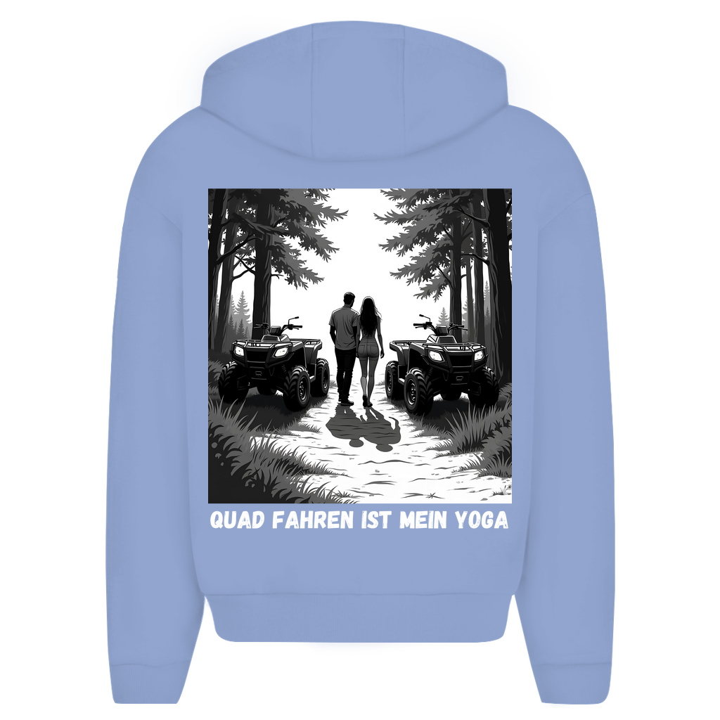 Oversize Zipper Hoodie Quad riding is my yoga
