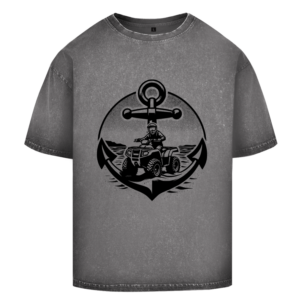 Oversize Washed T-Shirt Quad Anker