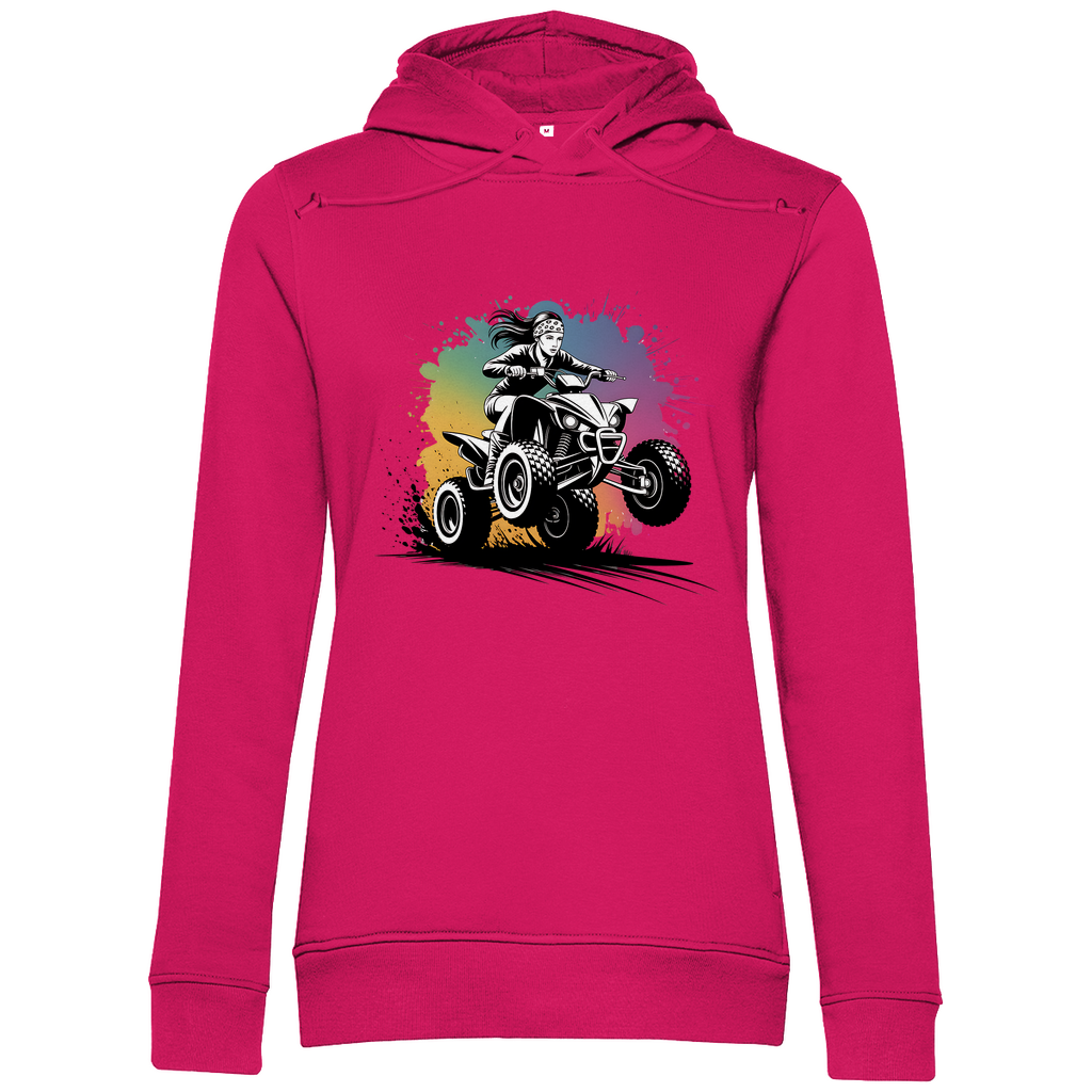 Sweat à capuche biologique haut de gamme pour femme Quad